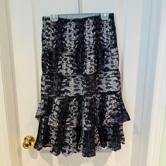 Isabel Marant Pour H&M - Beautiful layered skirt, 100% Silk, Size 8 - Picture 3 of 7